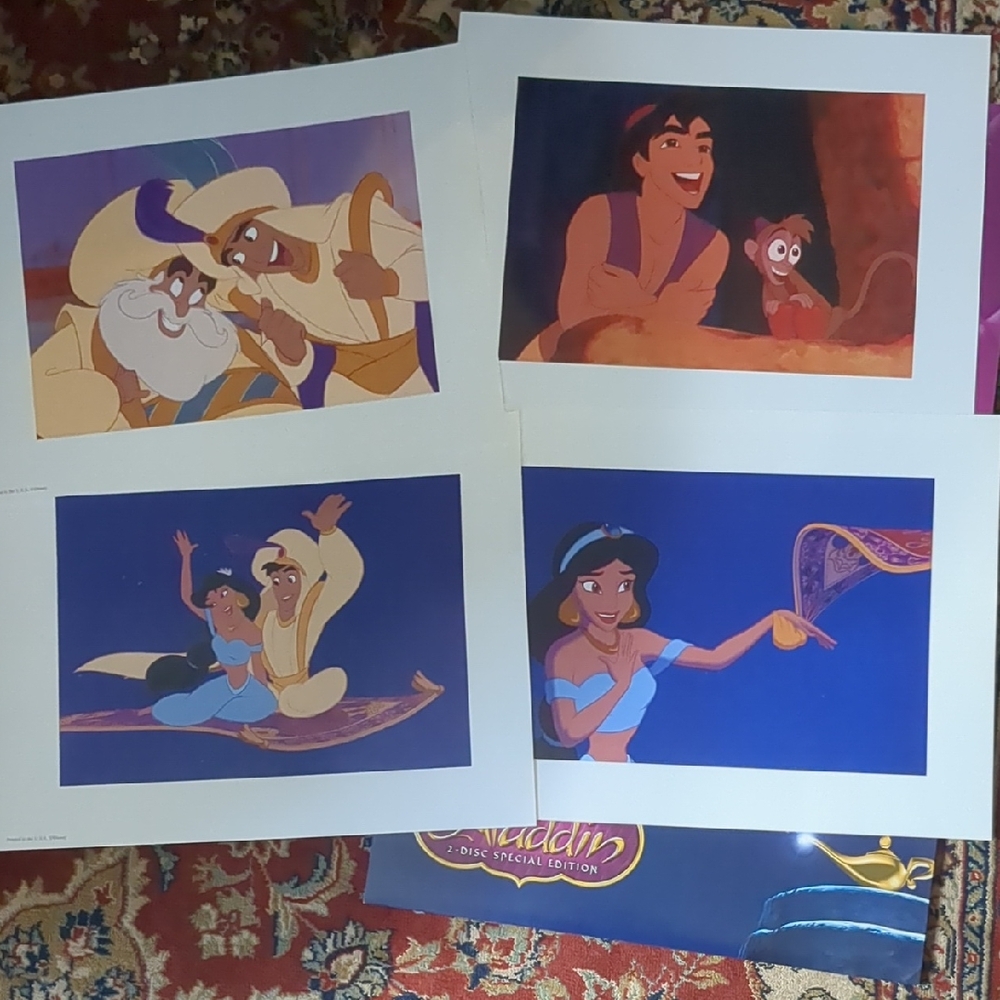 Walt Disney's Aladdin 2004 Exclusive Edition Lithographs - 4 piece set
